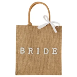 Väska i Jute Bride med Rosett