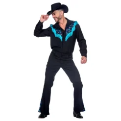 Western Blå Herr Maskeraddräkt