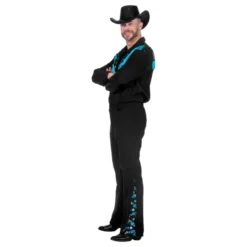 Western Blå Herr Maskeraddräkt