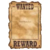 Western Wanted Skylt