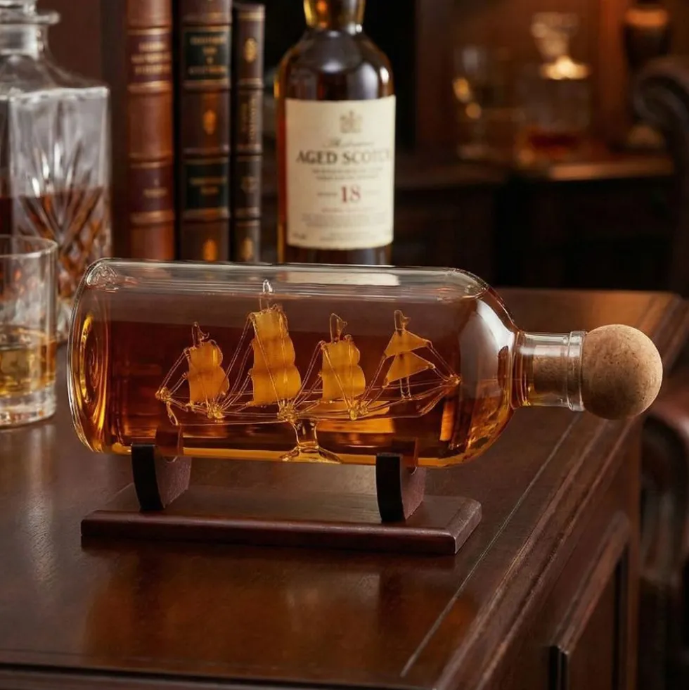Whisky Karaff Skepp i Flaska