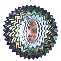 Wind Spinner i Metall Mandala Blå